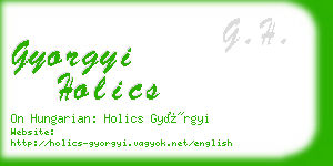 gyorgyi holics business card